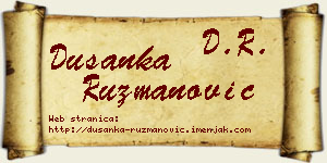 Dušanka Ružmanović vizit kartica